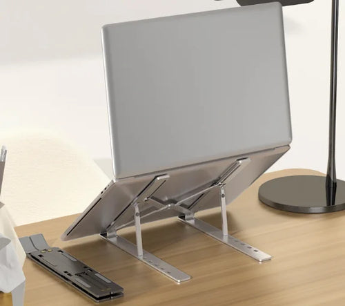 Adjustable Laptop Stand, Foldable Portable Laptop Riser for Desk, Ergonomic Notebook Holder for MacBook & All Laptops